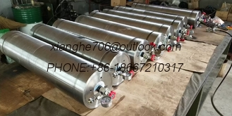 Capacity Threaded hydraulic bladder Accumulator ASME Certified Epoxy Shell 10000 Psi